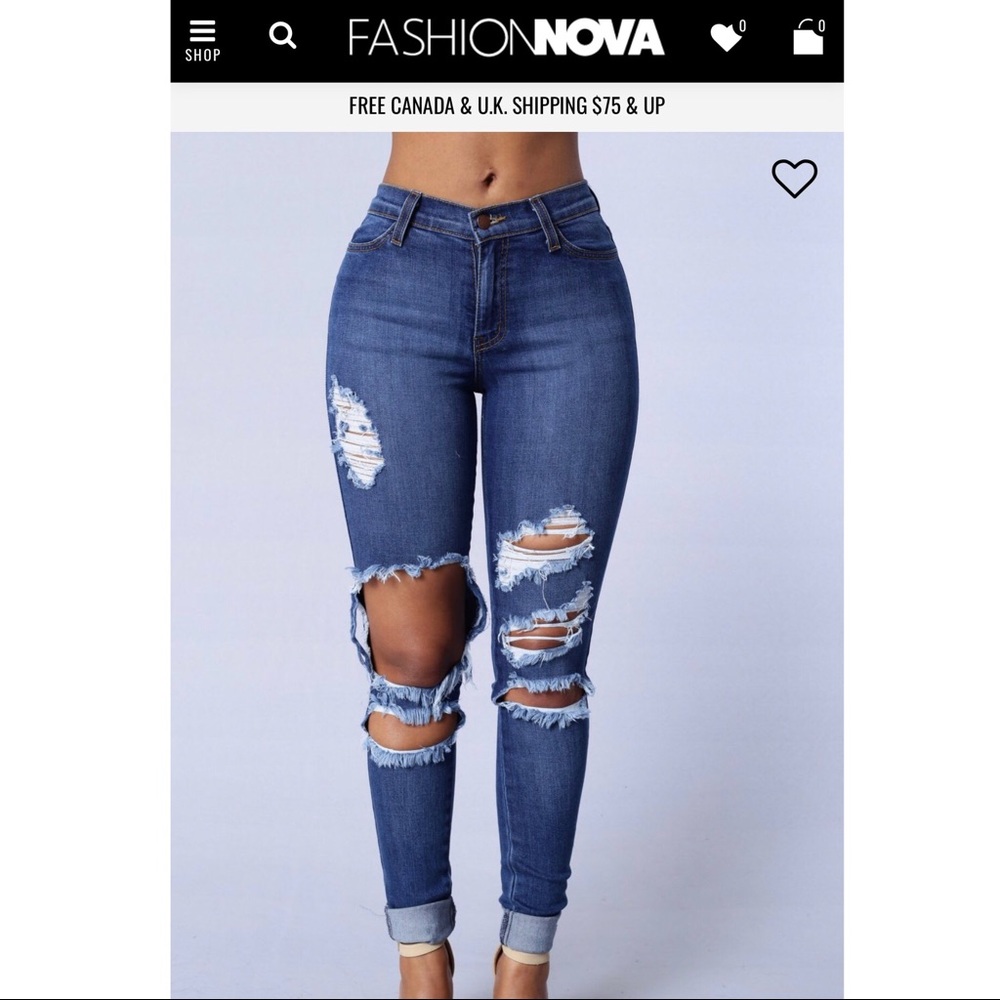 Fashion nova beach bum jeans
